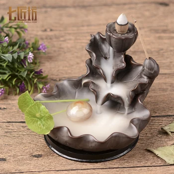 

Candle Ceramic Incense Burner Portable Fountain Tibetan Incense backflow burner Home incenso queimador Home Decoration QBA60XXL