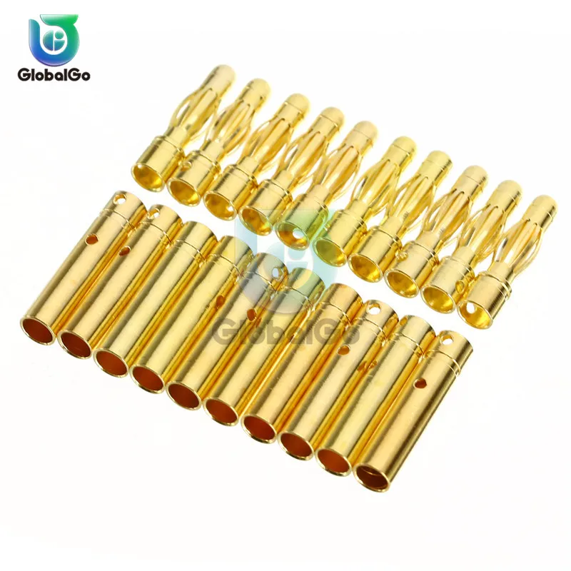 Lots 4mm Gold-plated Bullet Banana Plug Male /& Female Connector for RC New