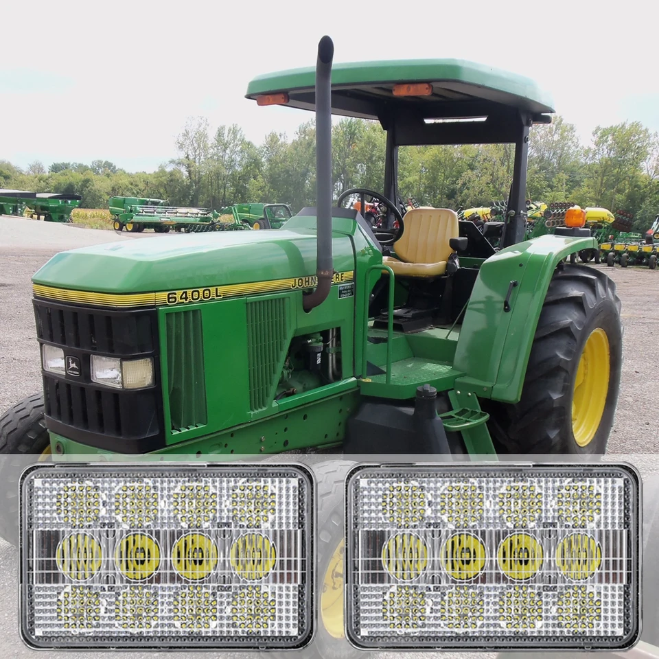 6 × 4 ledヘッドライトをjohn deereトラクター6200,6300、6400,6500