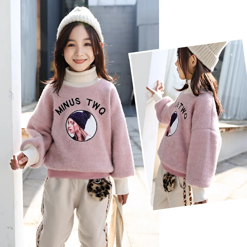 

CHILDREN'S Pullover Girls Base Sweater 2019 New Style Korean-style Western Style BABY'S Top