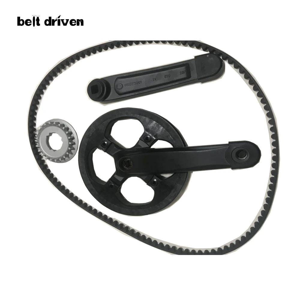 Japan Riem Aangedreven Fiets Crank Keten Wiel En Riem Ketting Gratis Wiel  Set 50 T 112 T|Bicycle Crank \u0026 Chainwheel| - AliExpress