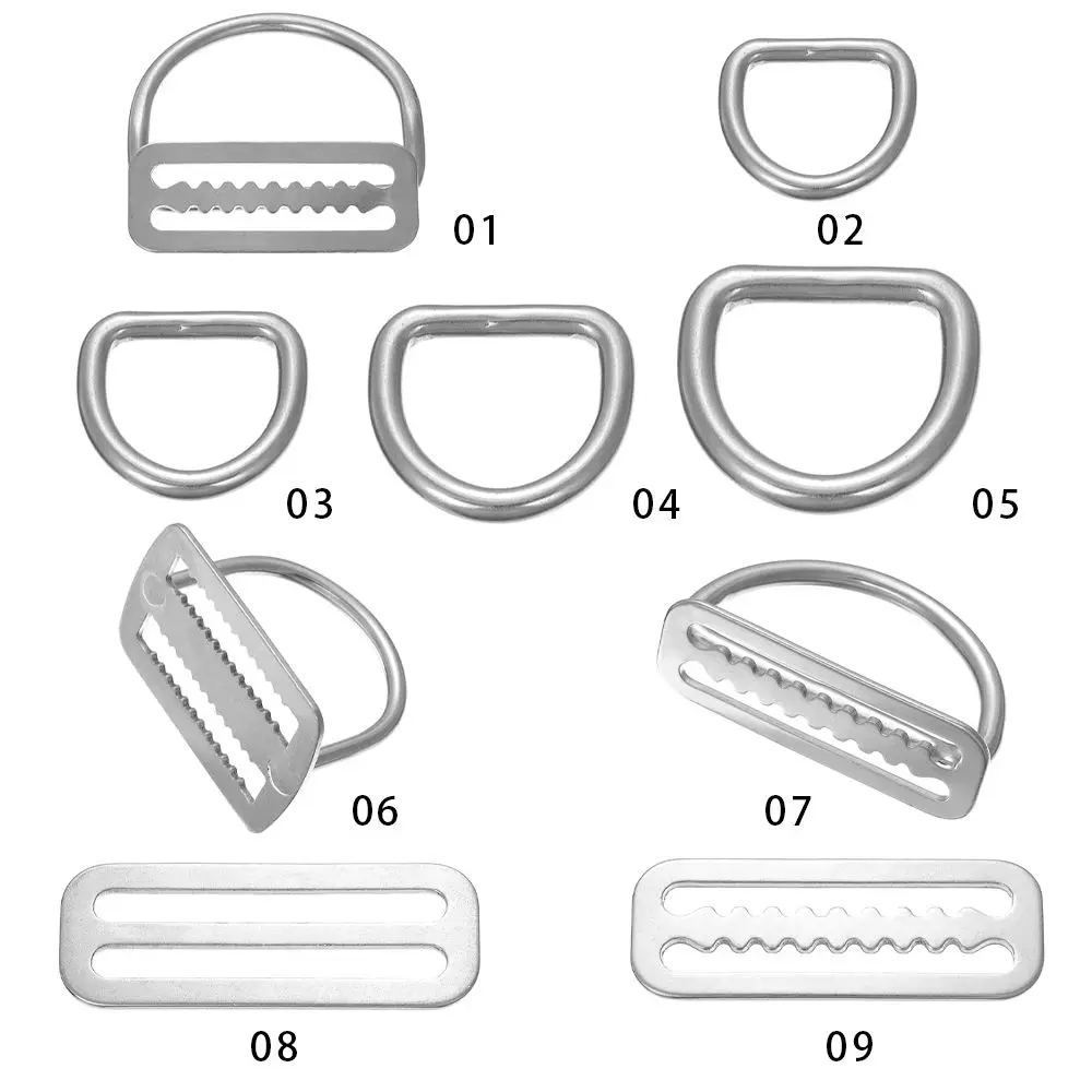 1PC Stainless Steel Scuba/Diving Weight Belt Slide Keeper D-Ring Webbing Harness Belt Retainer Stopper Free Diving BCD Accessory