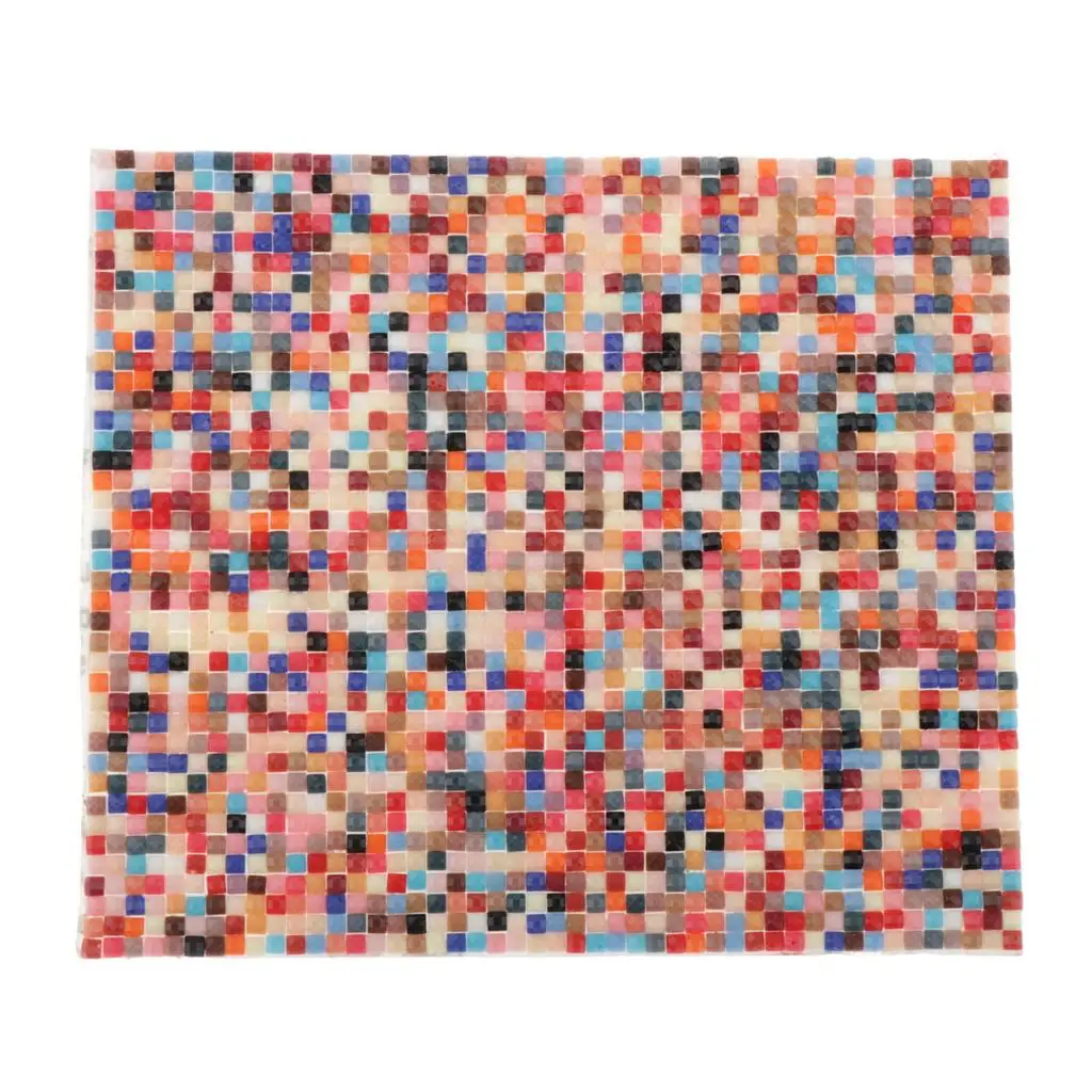 1/12 Dollhouse Wallpaper Mosaic Floor Covering with Self Adhesive