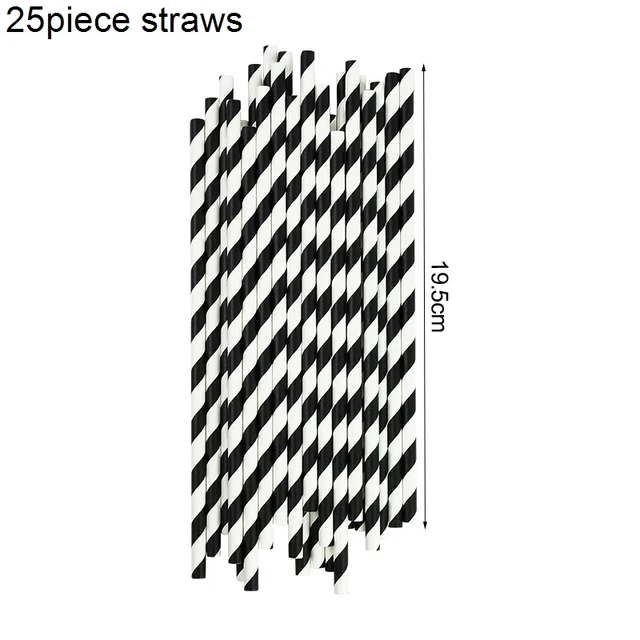 Congratulations Graduation 2021 Disposable Tableware Black Doctor Hat Print Paper Plate Cups Napkins graduation party decoration C07-25pcs straws