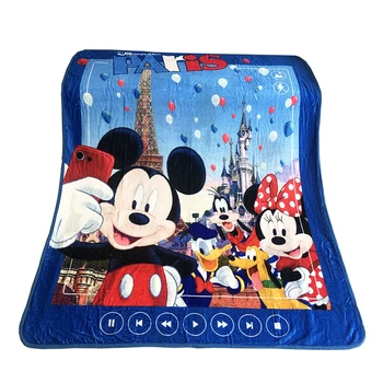 

Disney Land Mickey Minnie Mouse Blanket Throw Donald Duck Double Layers Covered Edge for Kid Boys Girls Sleeping Cover 130x160cm