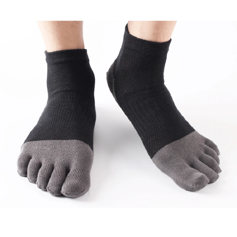 5 Pairs High Quality Man Sport Socks Five Fingers Compression Cotton Short Cycling Running Hiking Travel Men's Socks with Toes