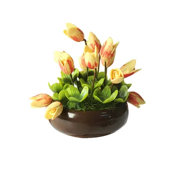 

1:12 Simulation Dollhouse Miniature Scene Potted Plant Pretend Play Toy Play Furniture Toy Doll House Accessories Miniature