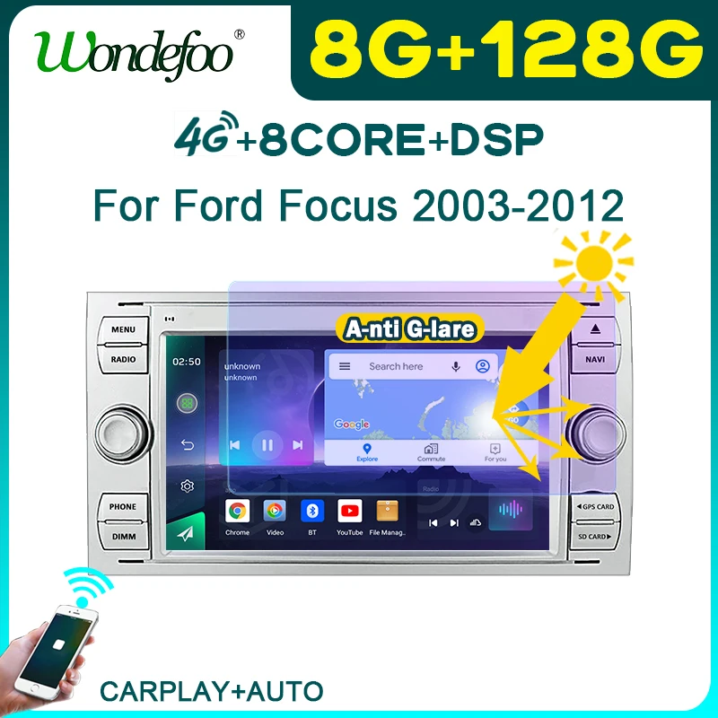 Автомагнитола 2 din android 10 видеоплееры для FORD Focus C-Max Connect Fiesta Fusion Galaxy Kuga Mondeo S-Max Transit с