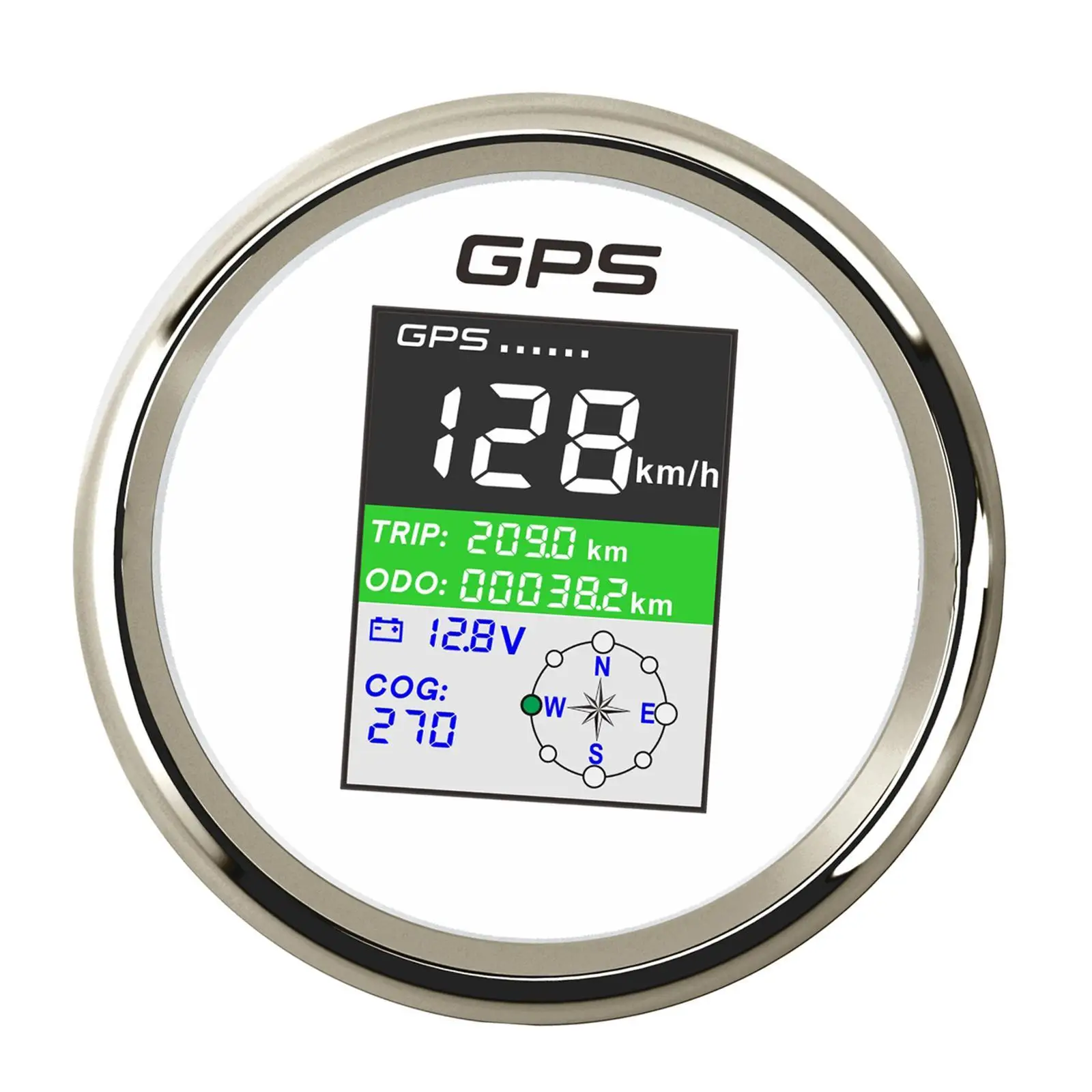 Compteur de vitesse GPS Stack avec face noire et diamètre de 88mm en MPH