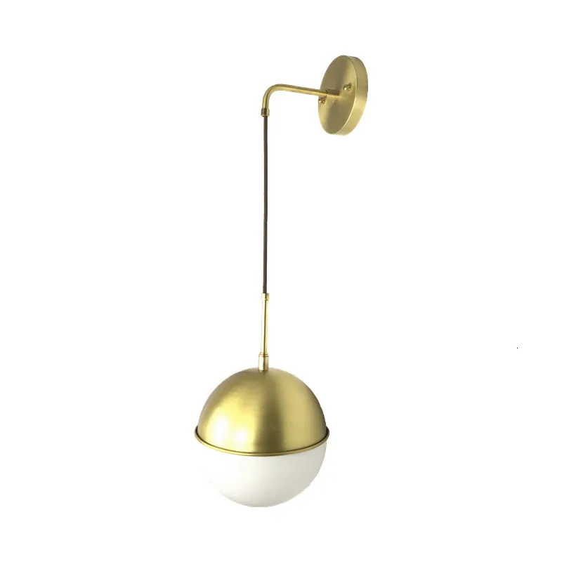 

New Simple Gold Glass Ball Wall Lamp For Home Decorative Luminaire Applique Deco Maison steam punk lustre led