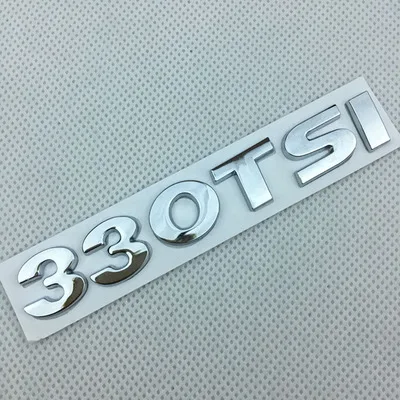 20 шт микс 11,6 см Металл Серебро 230 280 330 380 TSI эмблема значок автомобиля задний багажник логотип наклейки, автоаксессуары смещение - Цвет: 330TSI