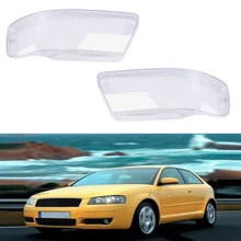 Автомобильная Прозрачная крышка для объектива фары, сменная фара, головной свет, Крышка корпуса лампы для Audi A3 2001-2003