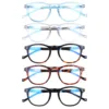 Turezing Reading Glasses Spring Hinge Men Women Blue Light Blocking Retro Round Plastic Frame Computer Reader Eyeglasses 0~400 1