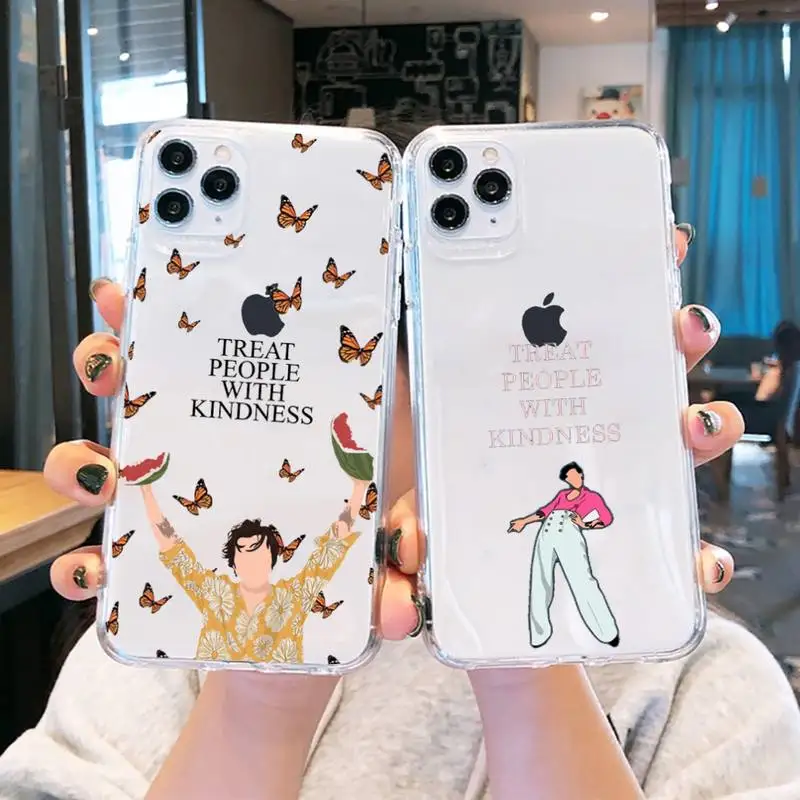 

treat people with kindness Phone Case Transparent soft For iphone 5 5s 5c se 6 6s 7 8 11 12 plus mini x xs xr pro max