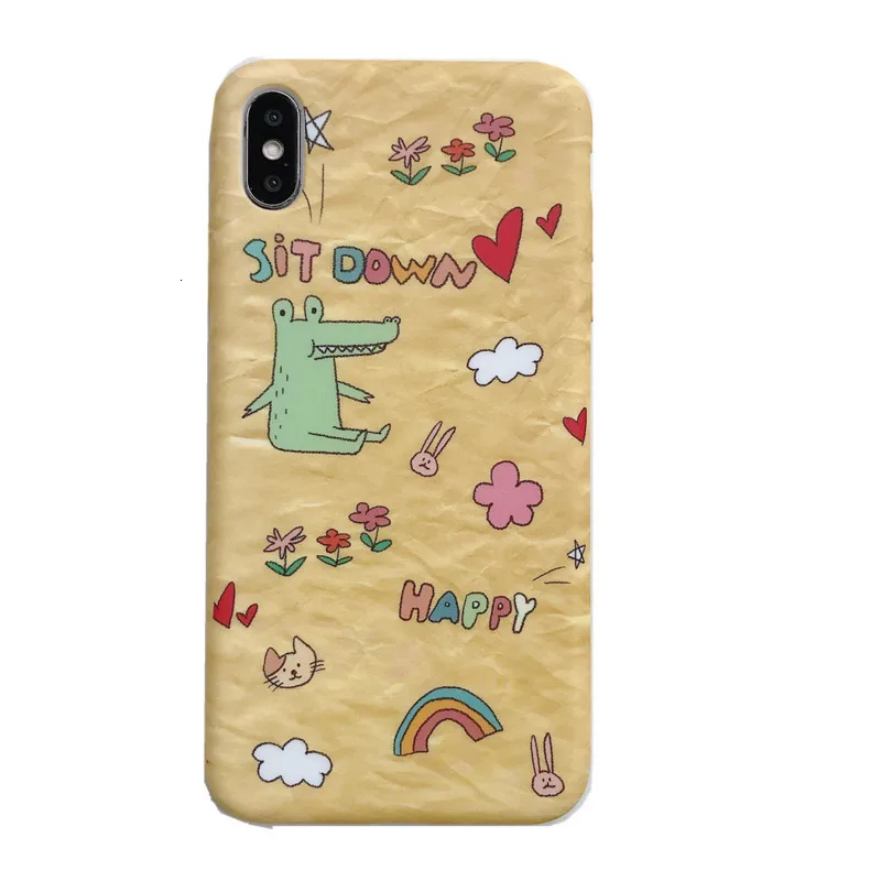 Cute cartoon illustration dinosaur phone case for iPhone11 X XS XR XSMax 8 7 6 6S PluS silicone drop protection cover |