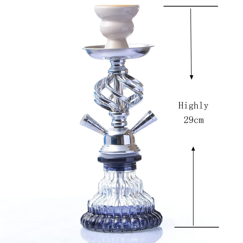 Стеклянный арабский кальян набор для курения Shishas водяной шланг дистанционный полный комплект табак для кальяна чаша двойная труба кальяна