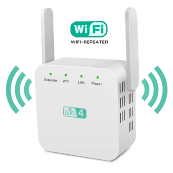 

Wireless WiFi Repeater Wifi Extender 300Mbps Wi-Fi Amplifier Long Range Wifi Signal Booster EU Plug