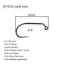 Eupheng Plus 25pcs 50pcs EP-9220 Jig Hooks Competition Fly Fishing Hook Nymph Hooks Jig Fly Hooks Black Nickle Finish ► Photo 3/6