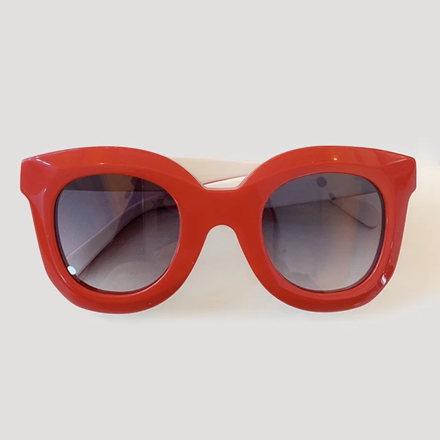 $US $60.00 Acetate Frame Round Sunglasses Women Men Vintage Oversize Cat Eye Shades Female