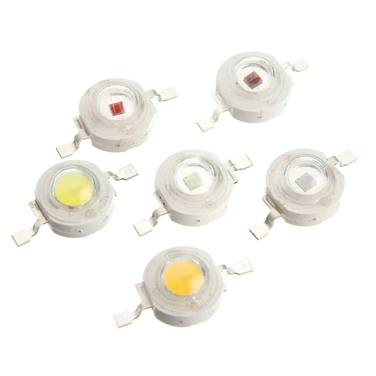 Jiguoor светодиодный чип высокой мощности 3 Вт RGB COB светильник 2 pin 6 цветов для DIY