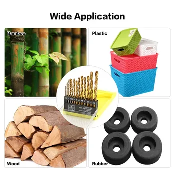 

3PCS HSS Drill Bits 1.5-6.5mm Rotary Power Tools Hole Saw Titanium Coated Woodworking Plastic Accessories Set Drilling Holes