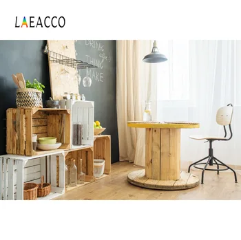 

Laeacco Natural Dining Room Interior Scene Photo Backgrounds Customized Digital Photography Backdrops For Photo Studio