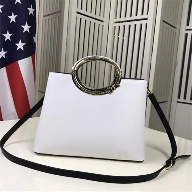 

YILUNXI Classic retro women handbag Magnetic buckle female handbag First layer cowhide shoulder bag Ring palm ladies handbag