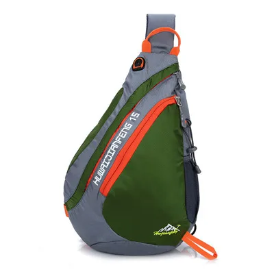 Новая простая Мужская портативная нагрудная Сумка для бега, Корейская сумка через плечо, спортивная водонепроницаемая легкая сумка для отдыха YDB03508 - Цвет: dark green