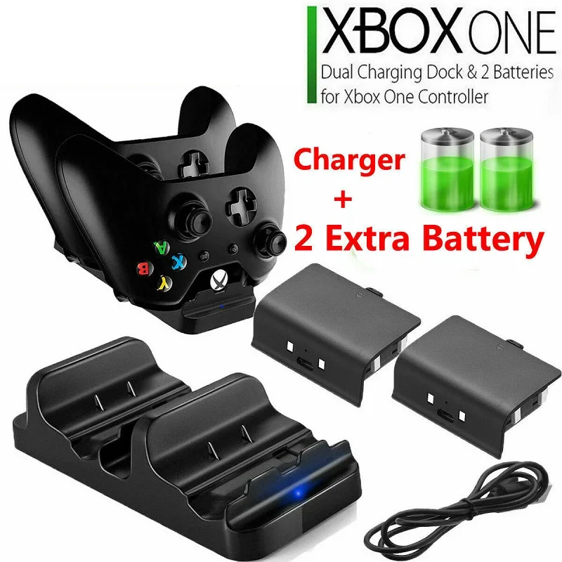 TIPTOP Universal Dual Charging Dock Controller Charger + 2pcs Rechargeable Batteries for XBOX ONE Rechargeable Battery Stander|Chargers| - AliExpress
