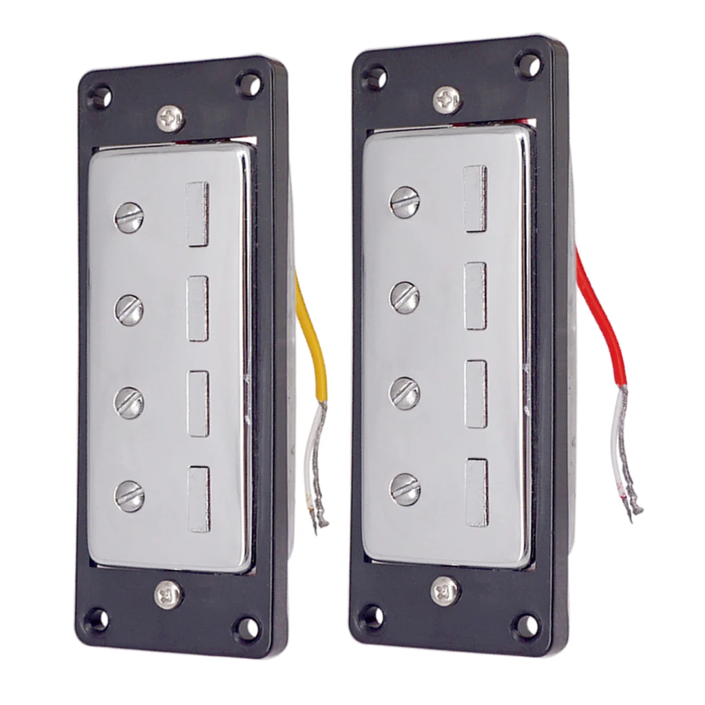 Set of 2pcs Mini Humbucker Pickups for 4 String Electric Bass Guitar Parts