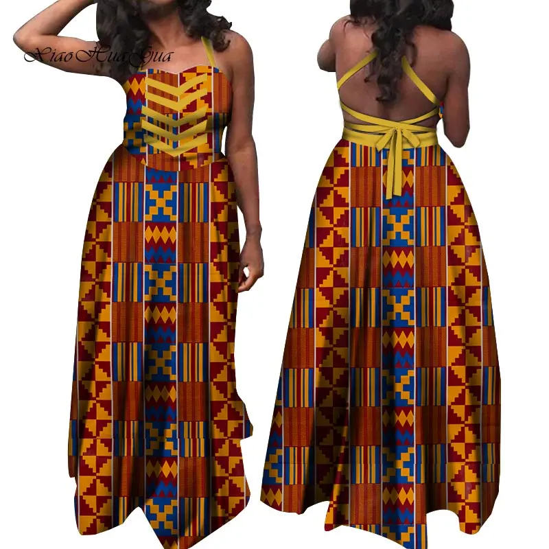 

Fashion Women Maxi Dress News Long Robe African Dresses for Women Bazin Riche Vestidos Dashiki Robe Party Vacation WY7523