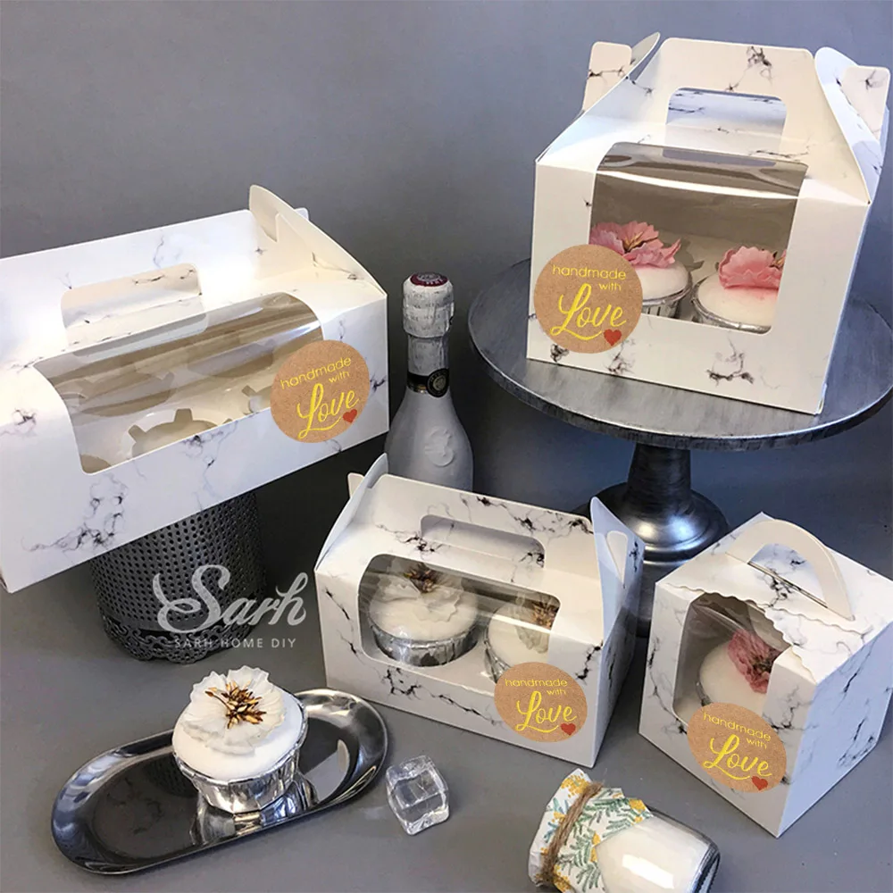 Золотистые самоклеящиеся Стикеры ручной работы с надписью Handmade with Love 1 дюйм/25