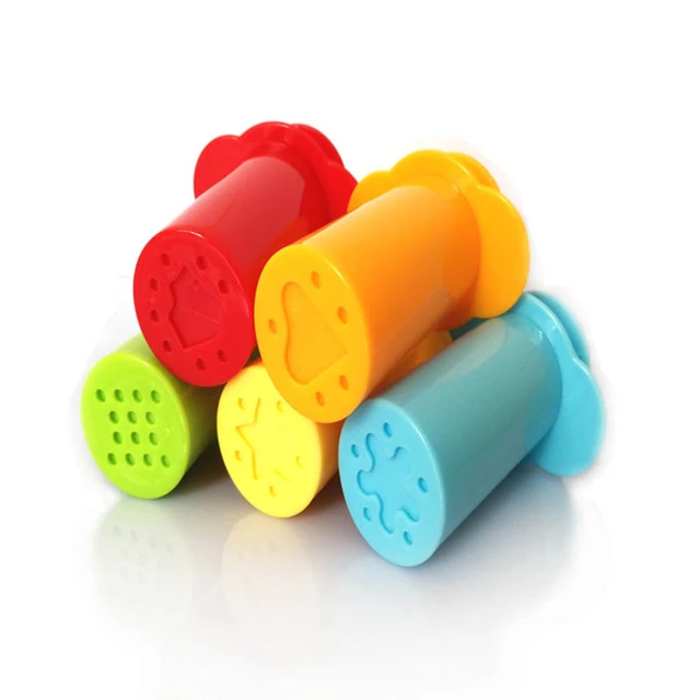 5pcs Kid Plasticine Squeeze Toy Playdough Set Dough Extruder Tool