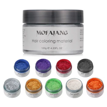 

MOFAJANG Color Hair Wax Cream Gel Cool Blue Head Oil Mild and Non-irritating Unisex Disposable Hair Dye 120g/pc