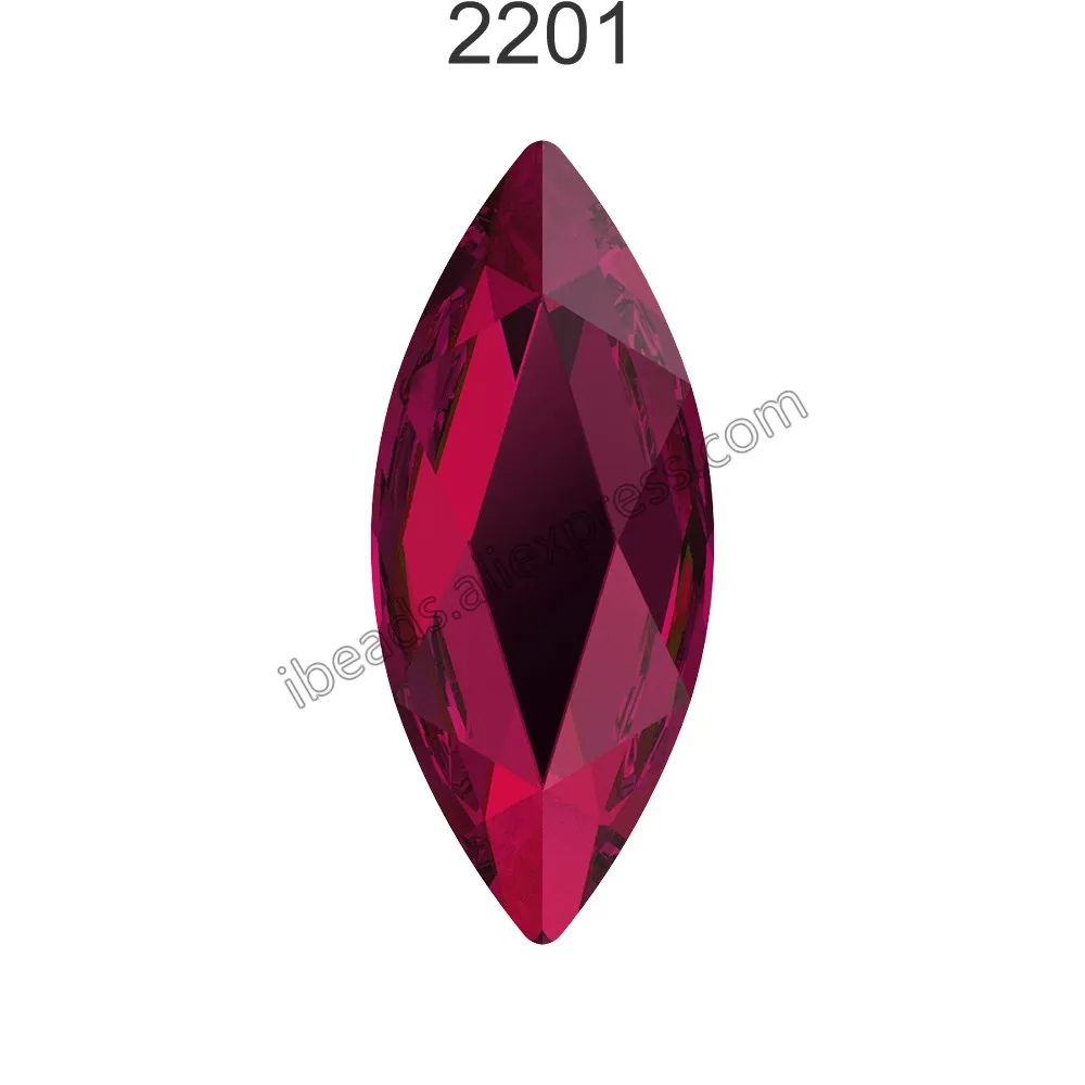 Оригинальные стразы Swarovski 2201 Marquise с плоской задней частью без горячей фиксации Стразы для женщин для украшения ногтей