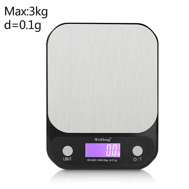 3/5/10kg 0.1/1g Digital Jewelry Scale Stainless Steel Weighting Kitchen Scale Baking Precision Electronic Weight Kitchen Scale - Цвет: 3kg-0.1g
