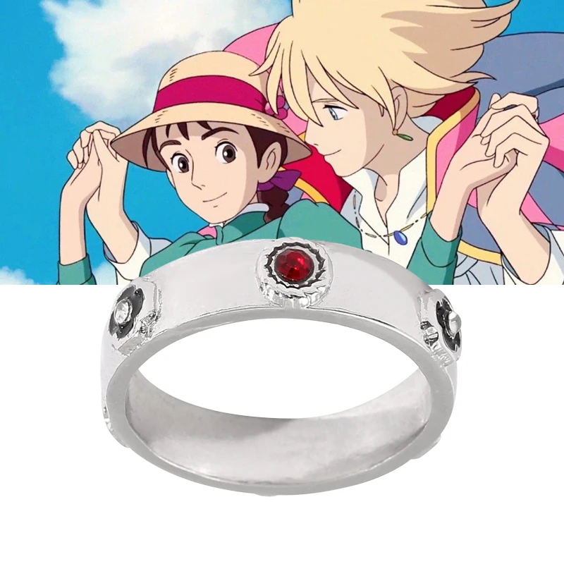 Hayao Miyazaki Howls Moving Castle Married Ring Finger Man Metal