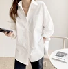 White Shirt Cotton 2022 Spring Autumn Vintage Lady Tops Women's Loose Blouses Long Sleeve Casual Turn-down Collar Blusas 11456 ► Photo 3/6