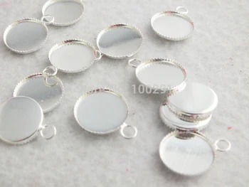 

MN-2039 Fashion silver plated pendant tray, tray base/blank 30mm