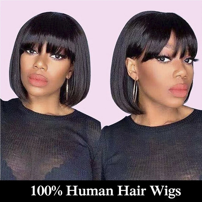 Image of Blunt bob with a fringe Indian