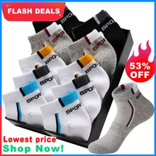 

10 Pair High Quality Summer Thin Cut Men Socks Cotton Athletic Breathable Mesh Ankle Socks Short Socks Casual Sport Socks socken