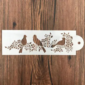 

1PC Magpie Bird on Branches Shaped Reusable Stencil Airbrush Painting Art DIY Home Decor Scrap booking Album Crafts