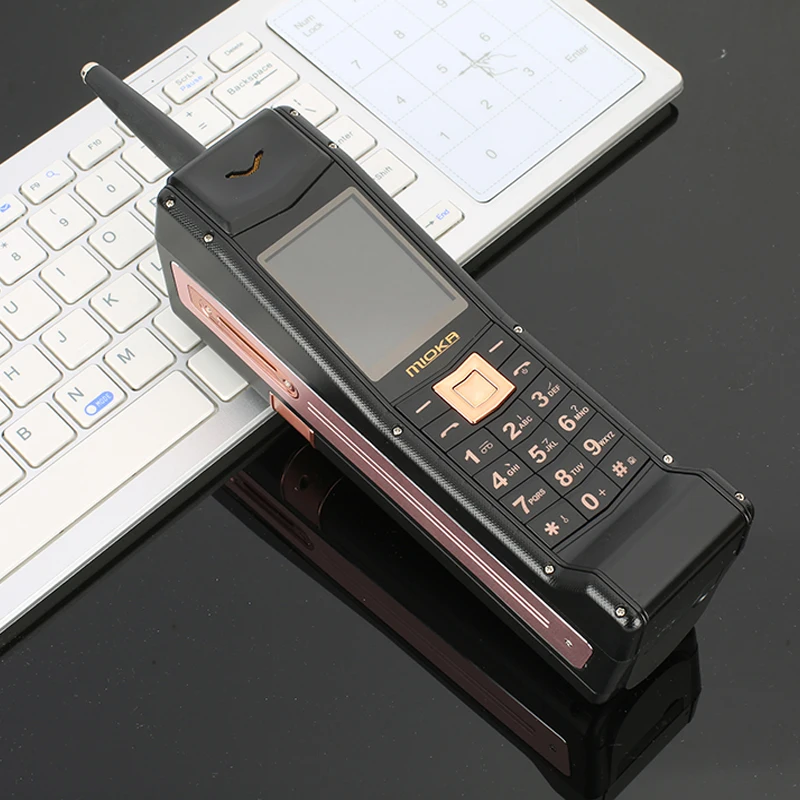 Большой ретро мобильный телефон роскошный классический с антенной внешний аккумулятор 5400 мАч долгий режим ожидания голосовой смены SOS циферблат черный список Cellphpne