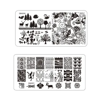 

5pcs/set Flower 3D DIY Polish Nail Stamping Plates Stamper Scraper Nail Manicure Stamp Template
