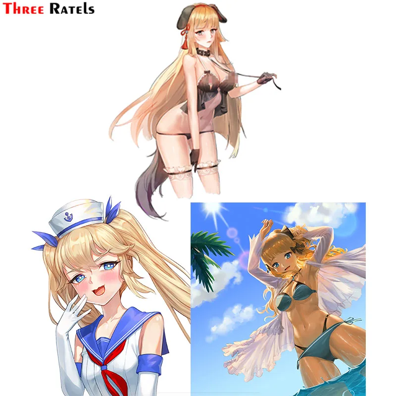 Three Ratels F374 Waifu Cute Sexy Girl Gor Accessori Auto Di Ultima Origine Adesivi Per Auto Vinile Impermeabile Laptop Moto Decalcomanie