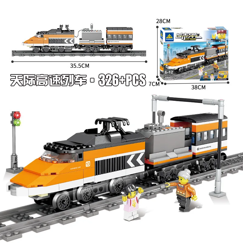 

KAZI Electric City High Speed Rail Train Model Camera Track Educational Fight Inserted-Building Blocks 98230-98235 Harmony