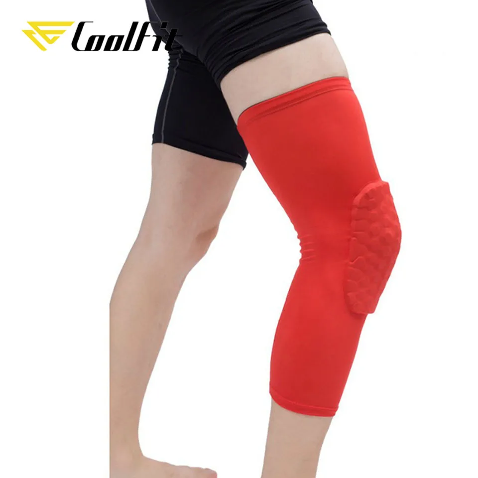 CoolFit 1 шт. баскетбольные наколенники повязка с Сотами эластичный наколенник
