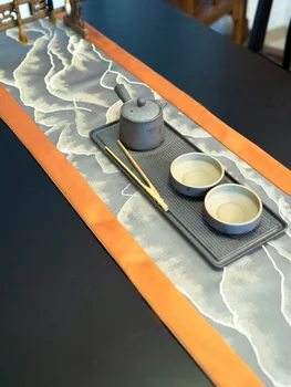 

Simplicity Garden Painting Luxury Table Runners Modern Glam Coffee Dining Table Runner Decoration Mantel Mesa Table Cloth BW50ZQ