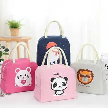 

Cartoon Cute Lunch Bag For Women Girl Children Thermal Insulated Lunch Box Tote Food Picnic Bag Storage Case Milk Bottle Pouch