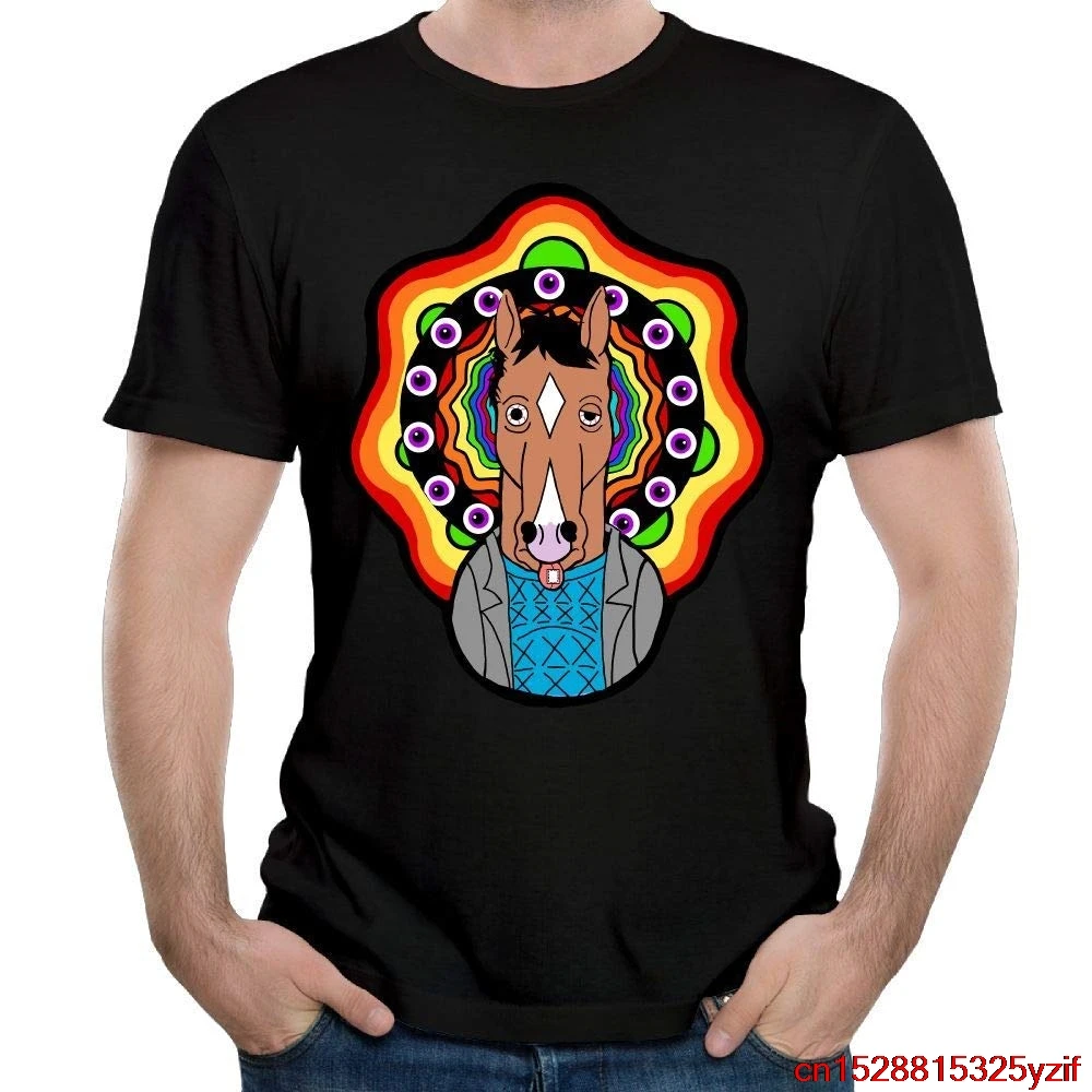 TSDFC BoJack-Horseman Man забавная футболка с коротким рукавом черная унисекс для мужчин и